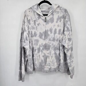 Aeropostale Gray Tie Dye Full Zip Hoodie Hooded Sweatshirt‎ Womens XL